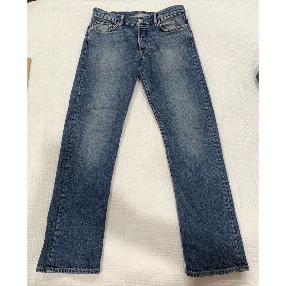 Buck Mason Ford Standard 12125 Jeans Mens 34 Blue Straight Japanese Indigo Denim